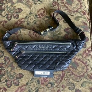 MZ Wallace Black Crosby Belt Bag New